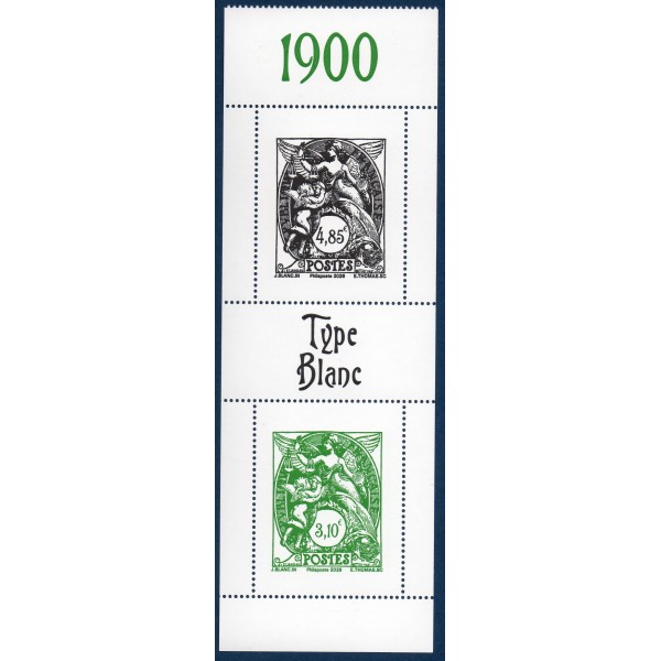 Timbre France 5998-5999, Grand Format, 125 ans Type Blanc Neuf