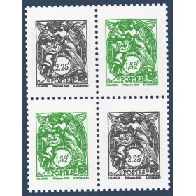 Timbre France 5996-5997 bloc de 4, 125 ans Type Blanc, Neuf