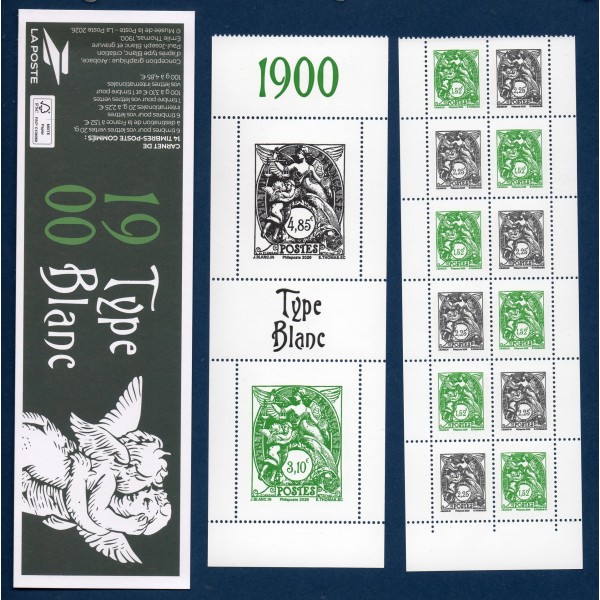 Carnet Yvert 1538 à composition variable 2026, 125 ans du Type Blanc, Neuf