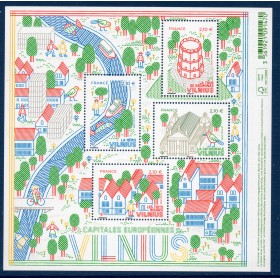 Bloc feuillet F5911, Vilnius - Lituanie, Capitale Européenne, Neuf