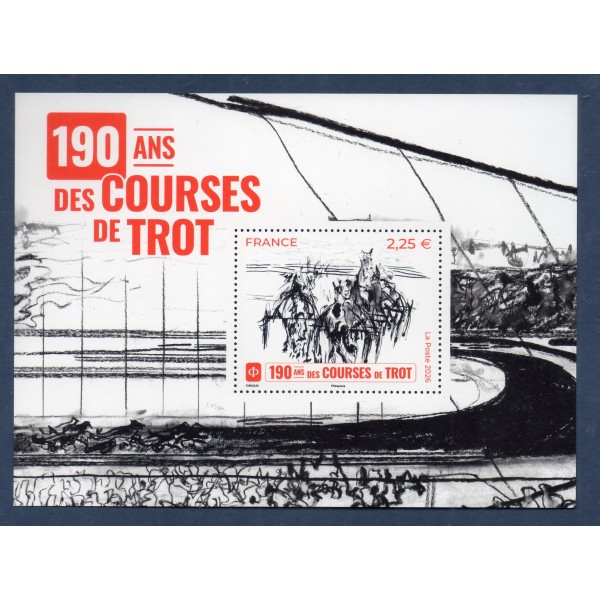 Bloc feuillet 5980, Courses de trot, Neuf