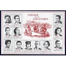Bloc feuillet F5930, Figure de la résistance, Neuf