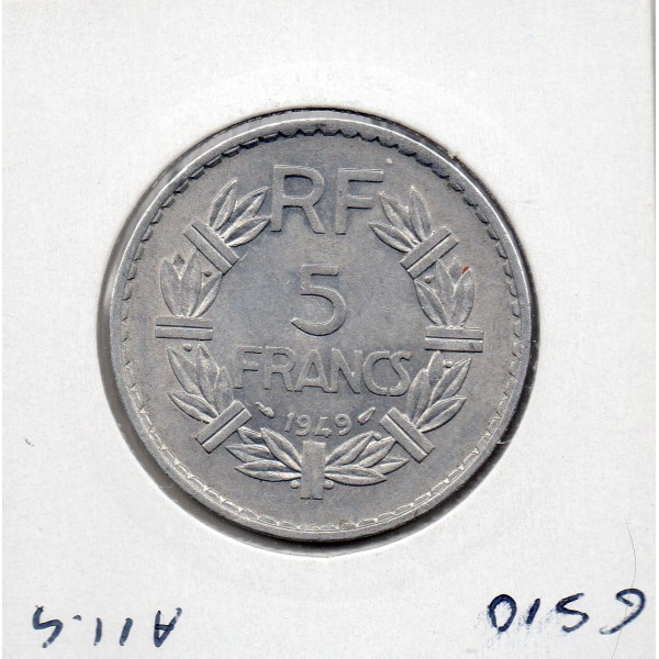 5 francs Lavrillier 1949 Sup+ 9 fermé