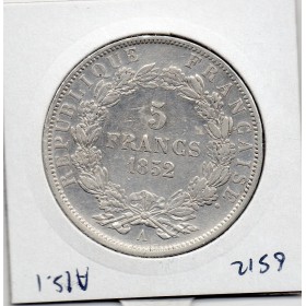 5 francs Louis Napoléon Bonaparte 1852 A Paris TTB+ tête etroite