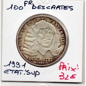 100 francs Descartes 1991 Sup