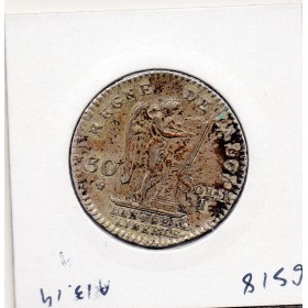 30 Sols Constitution Louis XVI 1792 I Limoges Sup- taches
