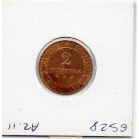 2 centimes Cérès 1887 Sup nettoyée