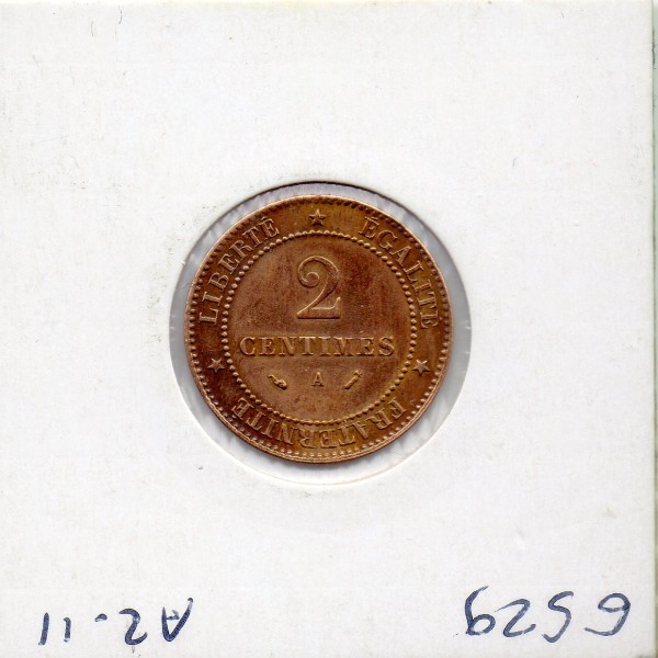 2 centimes Cérès 1889 Sup nettoyée