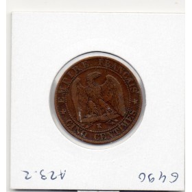 5 centimes Napoléon III tête laurée 1864 K Bordeaux TB