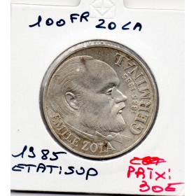 100 francs Emile Zola 1985 Sup