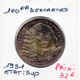 100 francs Descartes 1991 Sup