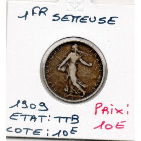 1 franc Semeuse Argent 1909 TTB