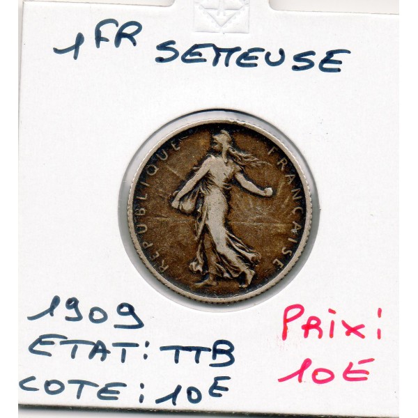 1 franc Semeuse Argent 1909 TTB