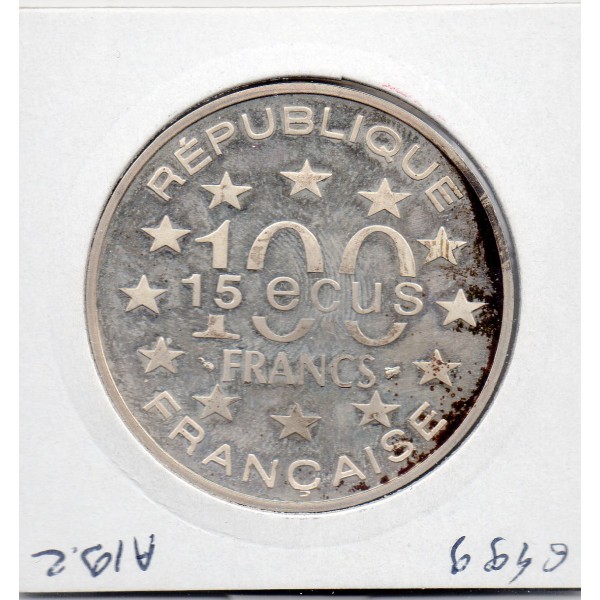 100 francs/15 écus Parthénon 1995 BE taché