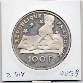 100 francs/15 écus Descartes 1991 BE, France pièce de monnaie