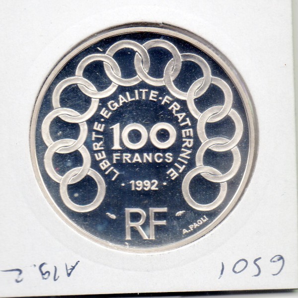 100 francs/15 écus Jean Monnet 1992 BE
