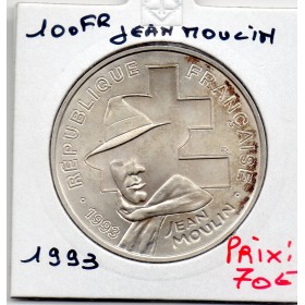 100 francs/15 écus Jean Moulin 1993 BE