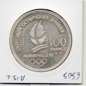 100 francs Albertville Ski de fond 1991 BE