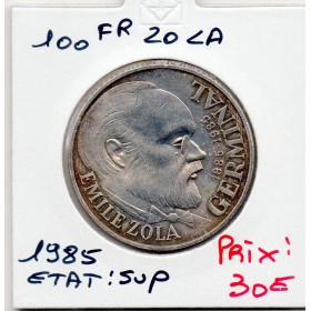 100 francs Emile Zola 1985 Sup