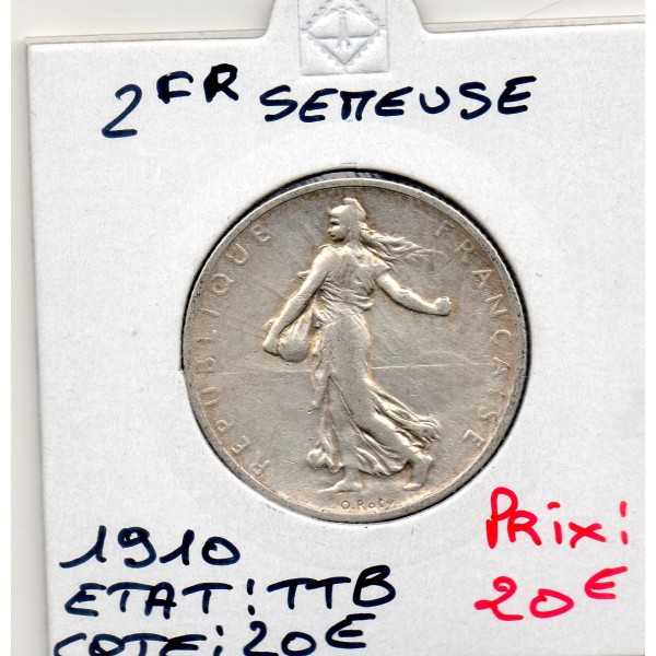 2 Francs Semeuse Argent 1910 TTB