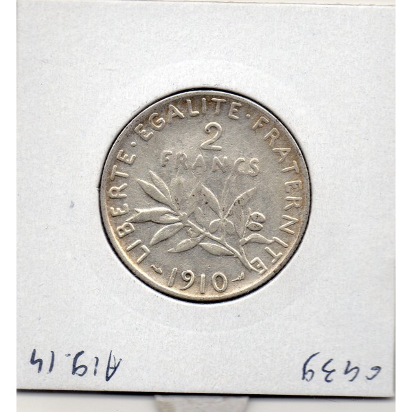 2 Francs Semeuse Argent 1910 TTB