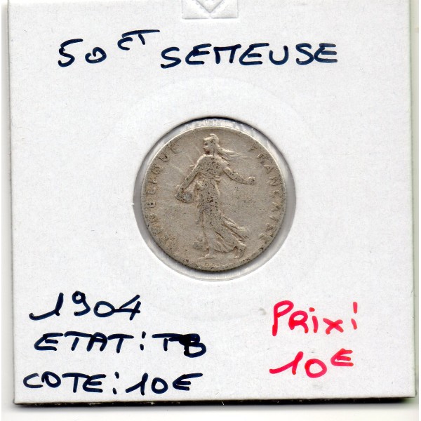 50 centimes Semeuse Argent 1904 TB