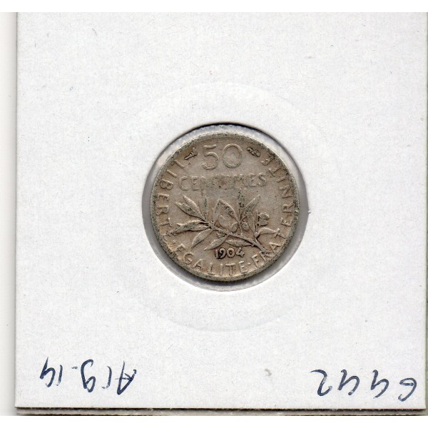 50 centimes Semeuse Argent 1904 TB