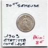 50 centimes Semeuse Argent 1909 TTB