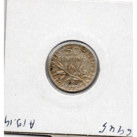 50 centimes Semeuse Argent 1909 TTB