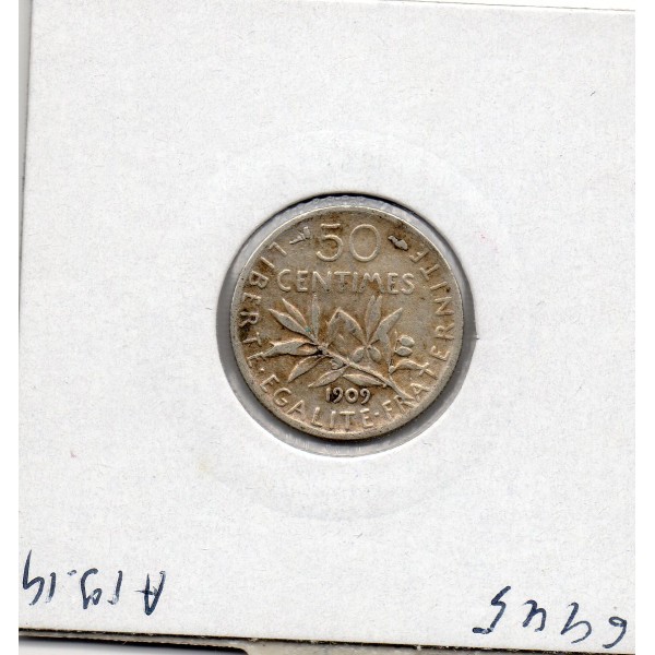50 centimes Semeuse Argent 1909 TTB