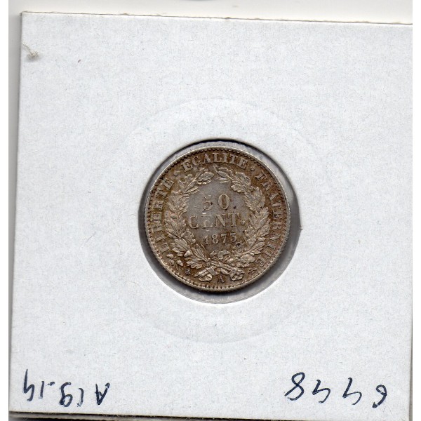 50 centimes Cérès 1873 A Paris Sup-