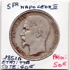 5 francs Louis Napoléon Bonaparte 1852 A Paris TTB tête etroite