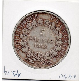 5 francs Louis Napoléon Bonaparte 1852 A Paris TTB tête etroite