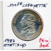 100 francs argent Lafayette 1987 Sup