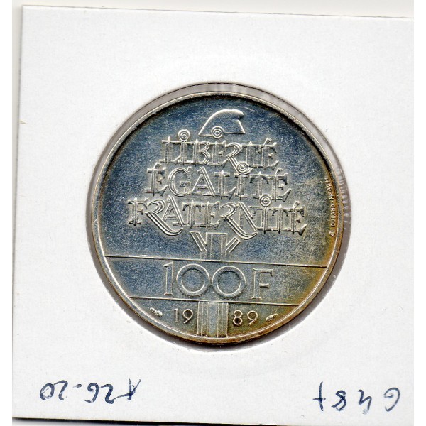 100 francs argent Droits de l'Homme 1989 Sup