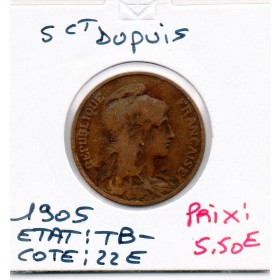 5 centimes Dupuis 1905 TB-