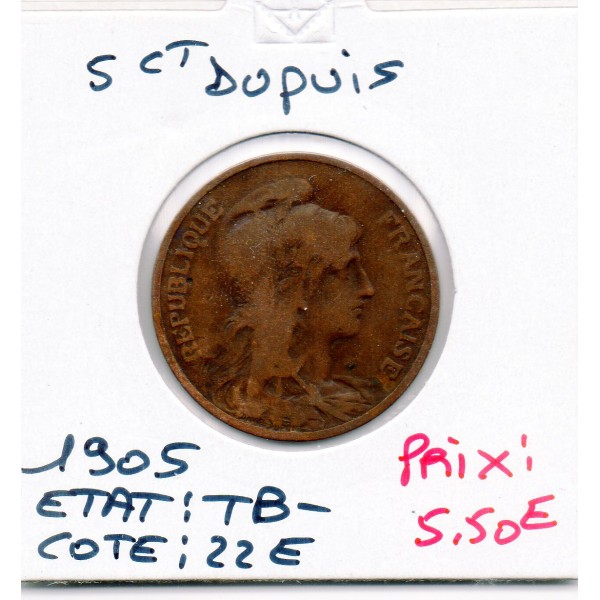 5 centimes Dupuis 1905 TB-