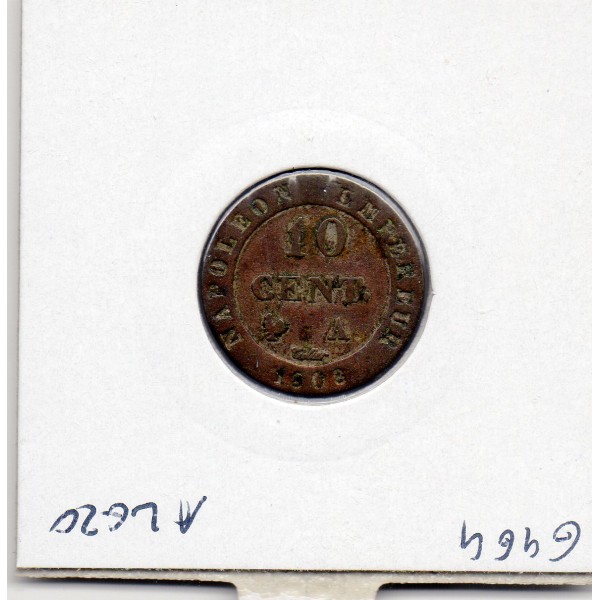 10 centimes Napoléon 1er 1808 A Paris TTB