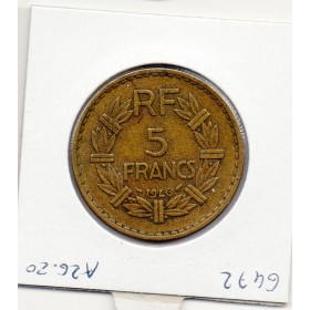 5 francs Lavrillier 1946 TTB