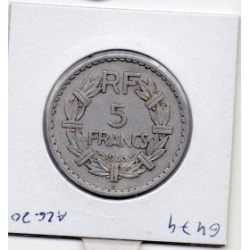 5 francs Lavrillier 1945 B Beaumont TTB-