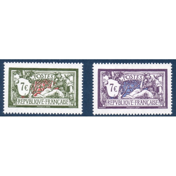Timbre France Paire 5990A-5990B, Centenaire du Type Merson, Neuf