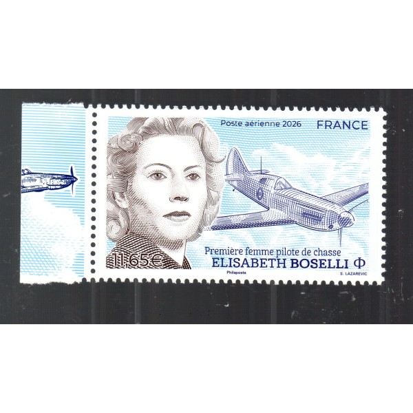Timbre France Poste Aérienne 102a, Elisabeth Boselli, Neuf, issu du mini-feuillet