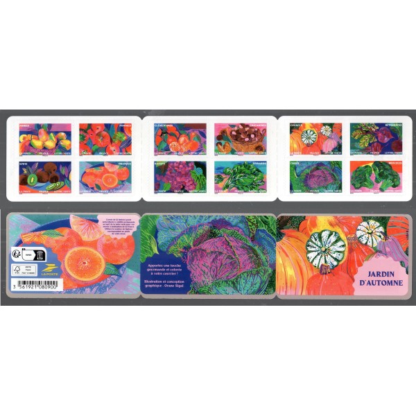 Carnet Commémoratif BC2620, Jardin d'Automne, Neufs
