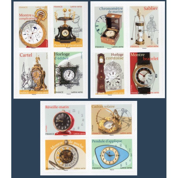 Autoadhésifs 2632-2643, La Mesure du Temps, Neufs