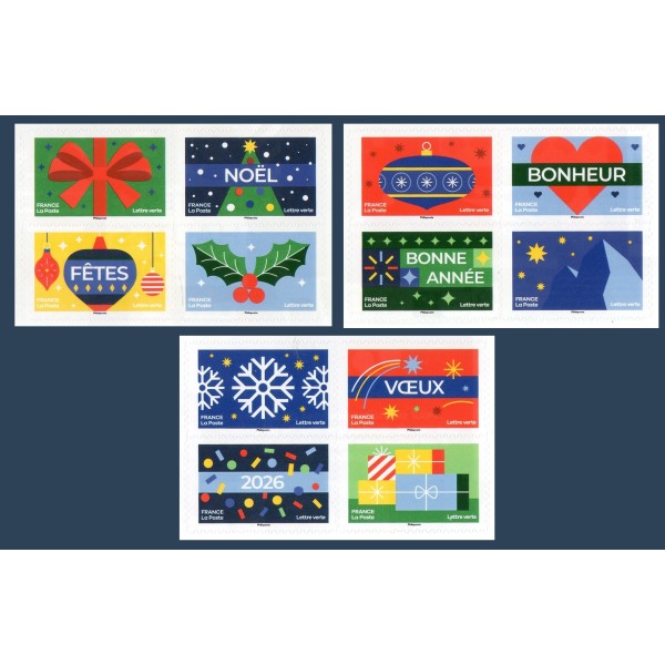 Autoadhésifs 2644-2655, Des Fêtes hautes en couleurs, Neufs