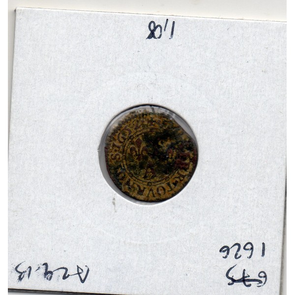 Ardennes, Principauté Arches Charleville, Charles II de Gonzague, (1652) Denier tournois Type 2 TB