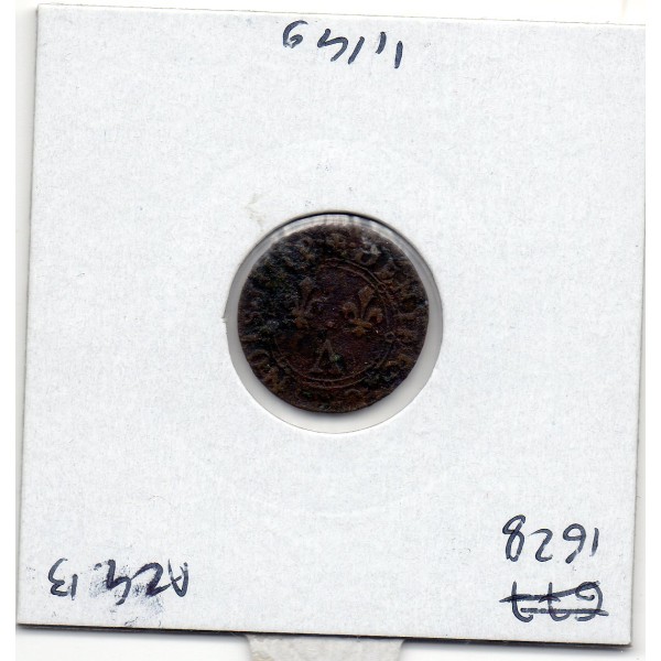 Ardennes, Principauté Arches Charleville, Charles II de Gonzague, (1652) Denier tournois Type 2 TB
