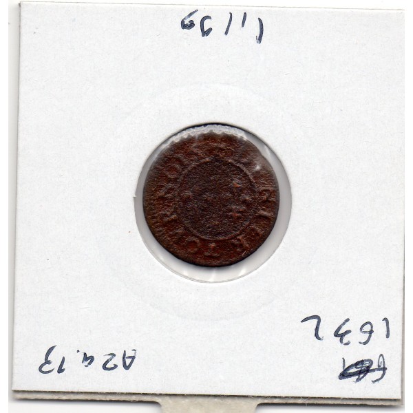 Denier Tournois non daté S Troyes Henri III TB-