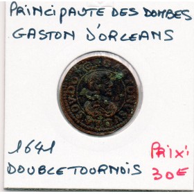 Principauté des Dombes, Gaston d'Orleans (1641) Double Tournois Type 16 TTB+