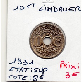 Pièce de 10 centimes Lindauer - 1937 Paris - Sup - F.138/24